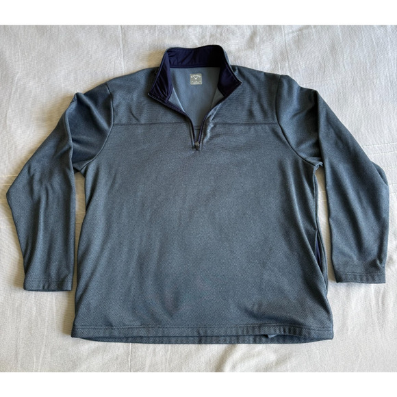 Callaway Men's Blue Quarter Zip Sweater with Pockets Size XL - Picture 1 of 7
